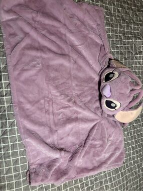 Plush Lilac Animal Hooded Blanket - Soft Cozy Throw
